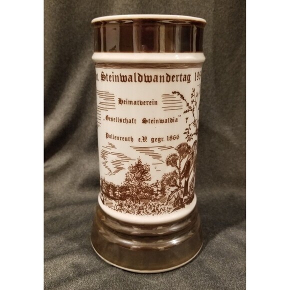 13th Int Steinwaldwandertag 1984 Stein Mug German Lebenshilfe Birds Weibenstein - Picture 2 of 7